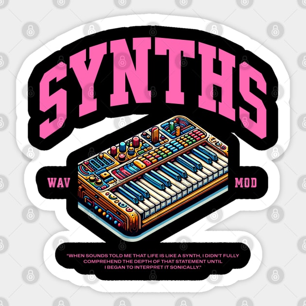 Synths Sticker by TEENIE DESIGN